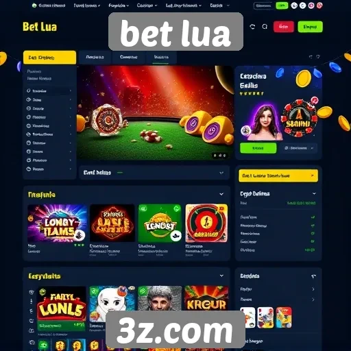 Interface do usuário do site Bet Lua é intuitiva e acessível